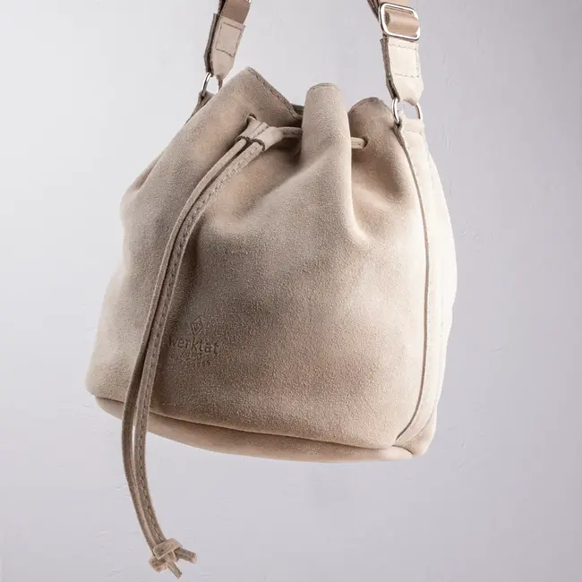 bucket bag of leather