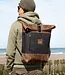 Rolltop Rucksack aus Wollfilz & Rindleder
