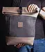 Rolltop Rucksack aus Wollfilz & Rindleder