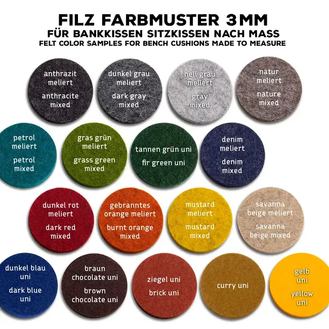 Corner seat cushion felt for corner bench custom size