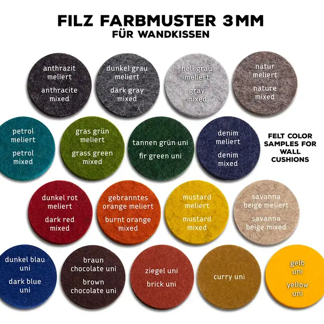 wall cushion square felt