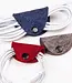 Cable ties from felt for USB and headphone cables