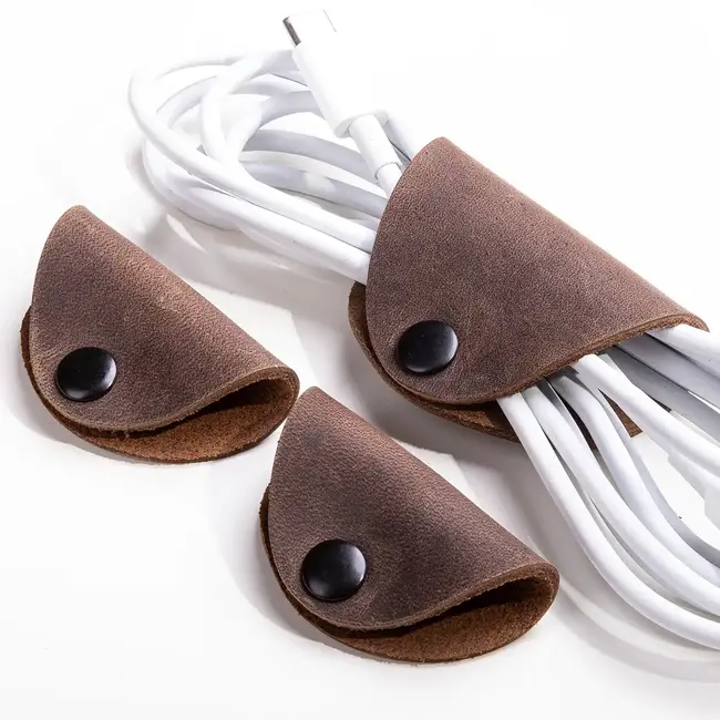 Kabelbinder aus Leder für USB- und Kopfhörerkabel