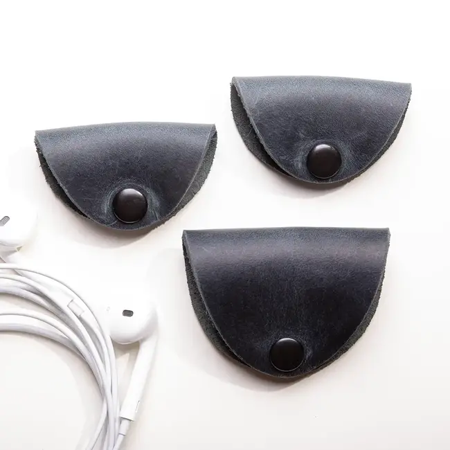 Kabelbinder aus Leder für USB- und Kopfhörerkabel