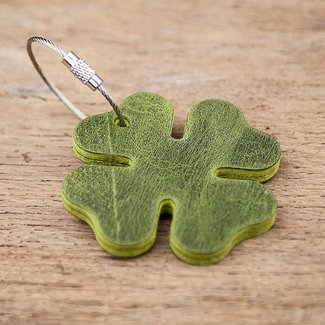 four-leafed clover key ring, lucky charm