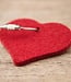 keyring heart keychain felt