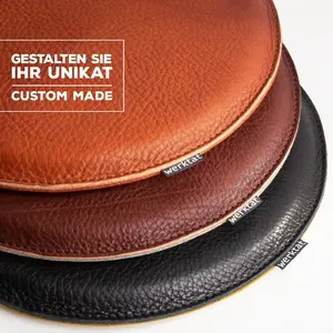 seat cushion leather round with felt