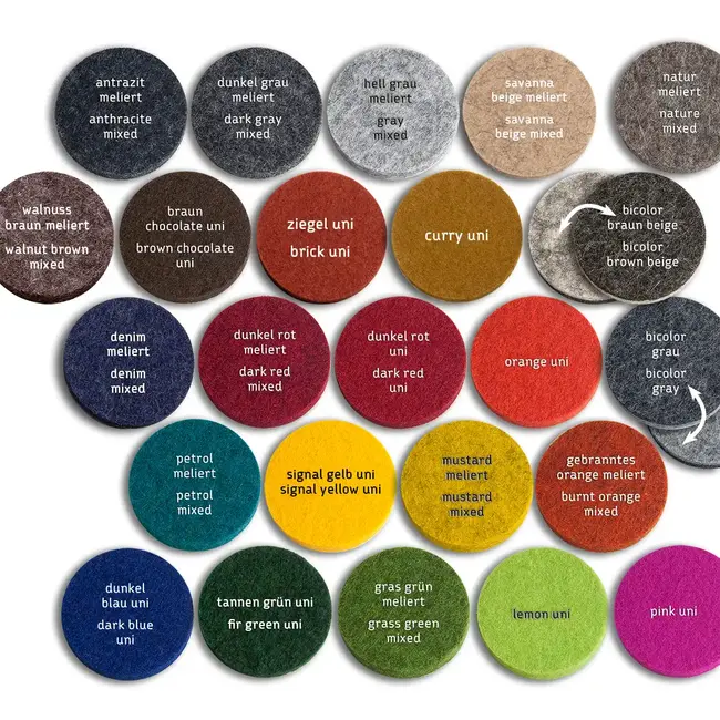 felt coasters square 10 - 40 cm