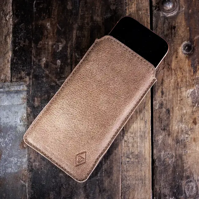 Buffalo leather sleeve for iPhone