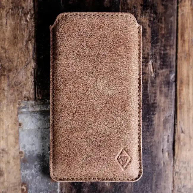 Buffalo leather sleeve for iPhone