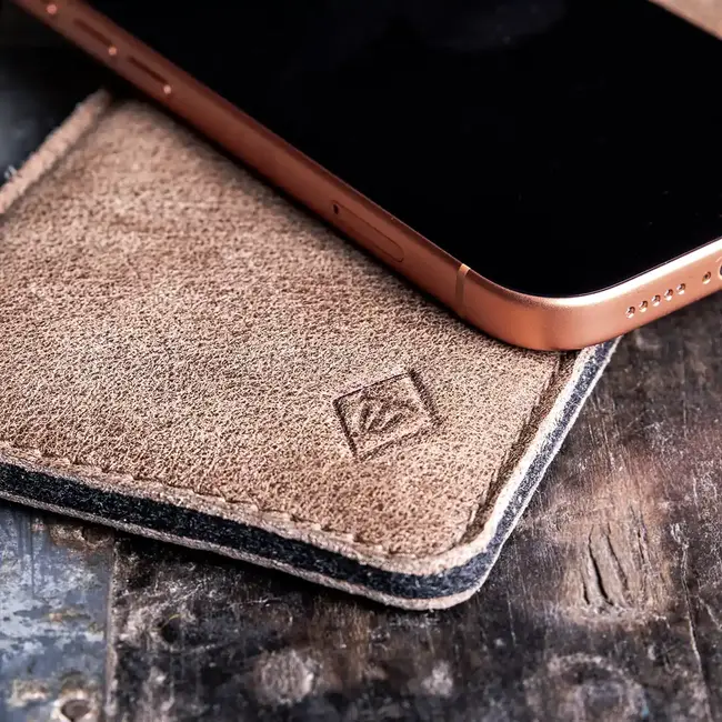 Buffalo leather sleeve for iPhone