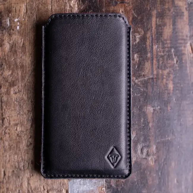 iPhone leather sleeve made from premium vegetable-tanned leather