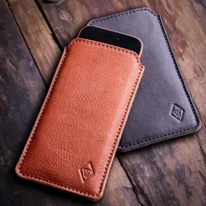 iPhone leather sleeve made from premium vegetable-tanned leather