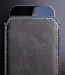 Cell phone sleeve in nubuck leather
