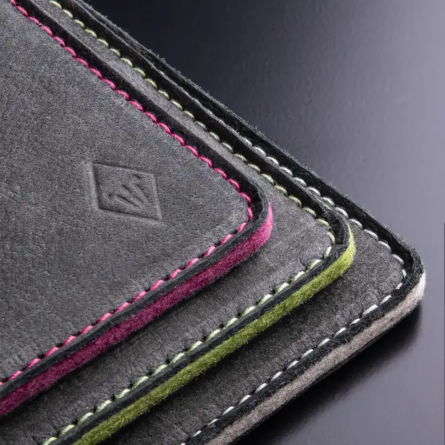 Cell phone sleeve in nubuck leather