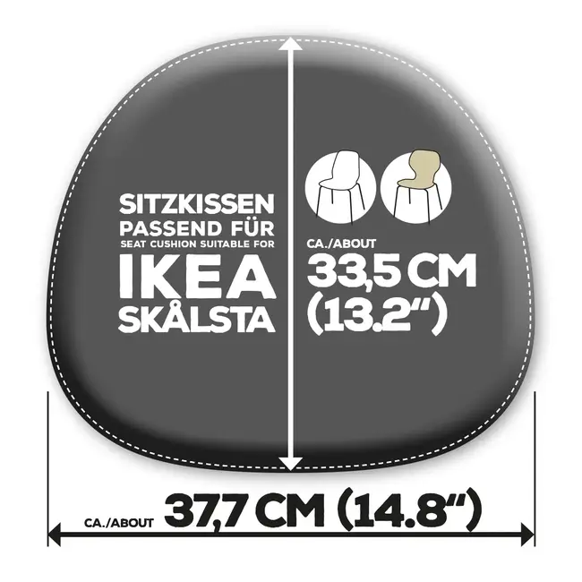 Sitzkissen passend für Ikea SKÅLSTA aus Filz