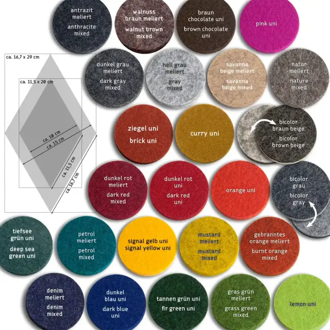 Untersetzer Filz Raute