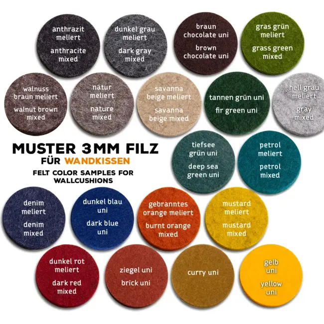 wall cushion round felt