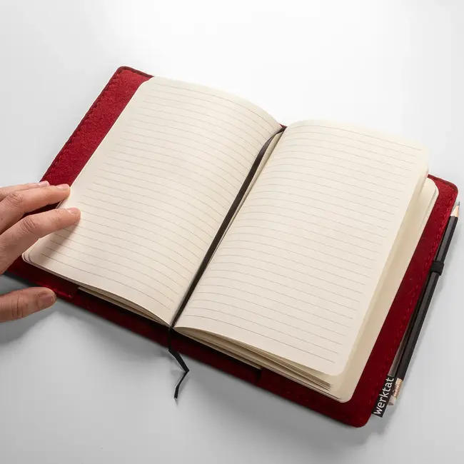 notebook with felt cover