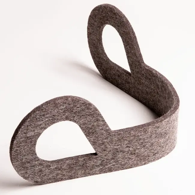 Door buffer handle of felt