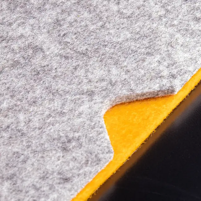MacBook sleeve in color blocking design, felt