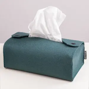 Tissue box felt cover