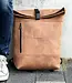 Rucksack Leder mit Rolltop