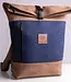 Rolltop Rucksack aus Wollfilz & Rindleder
