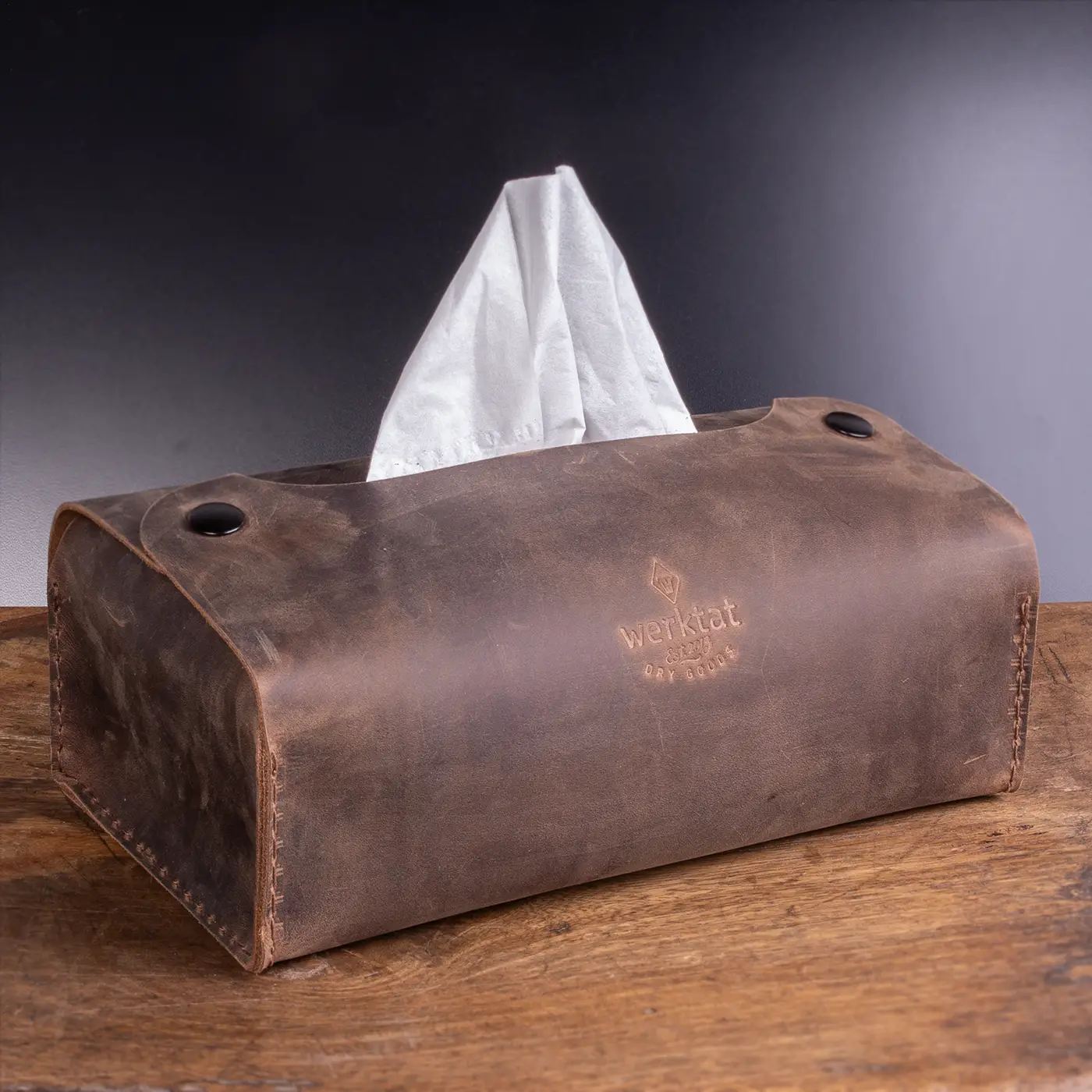 Taschentuchbox Hülle aus Leder