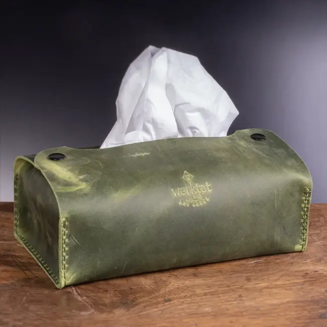 Tissue Box Cover Leather