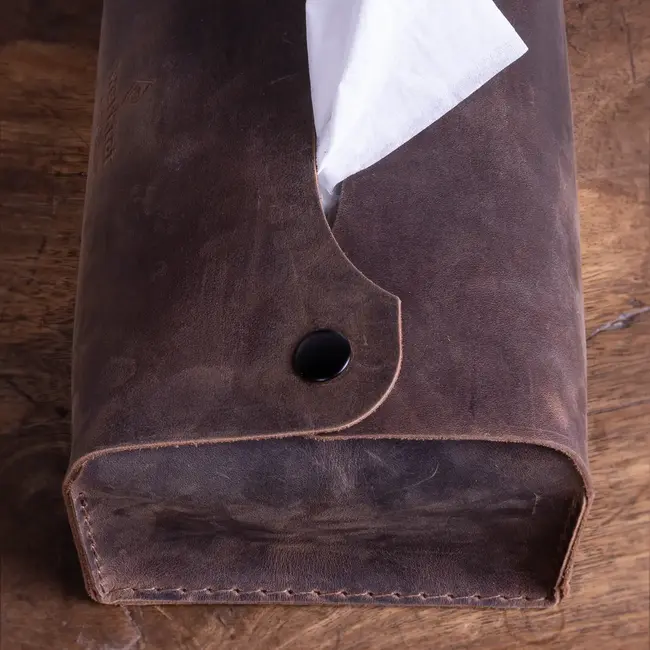 Taschentuchbox Hülle aus Leder