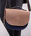 Crossbody bag, cowhide leather & wool felt SADDLE BAG