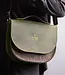 Crossbody bag, cowhide leather & wool felt SADDLE BAG