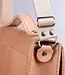 Crossbody bag, cowhide leather & wool felt SADDLE BAG