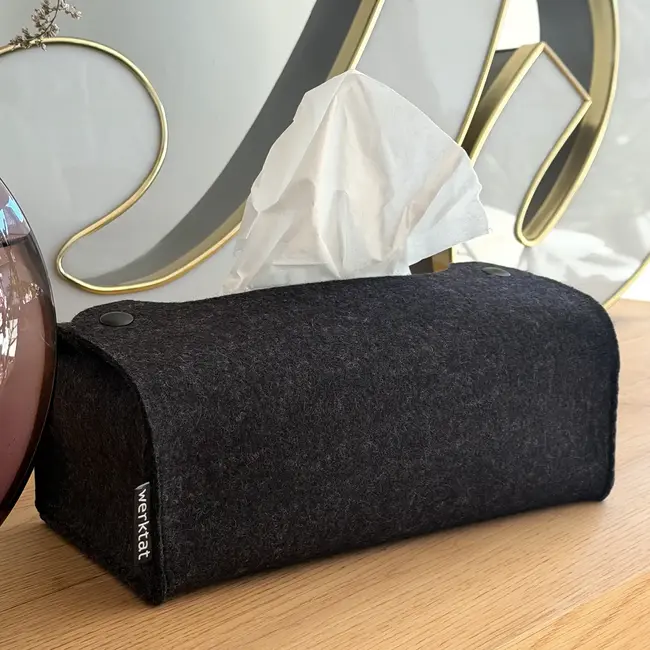 Tissue box felt cover