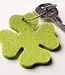 clover keychain, lucky charm felt