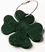 clover keychain, lucky charm felt