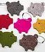 Lucky pig keychain made of felt