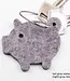 Lucky pig keychain made of felt
