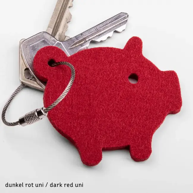 Lucky pig keychain made of felt