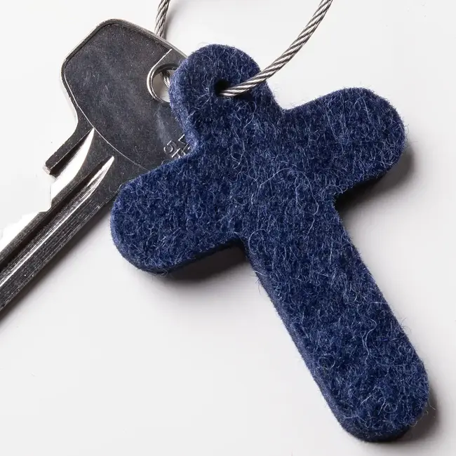 Kreuz Schlüsselanhänger aus Filz