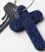 Cross key chain made of felt