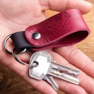 Handy key chain: simple of genuine cowhide leather