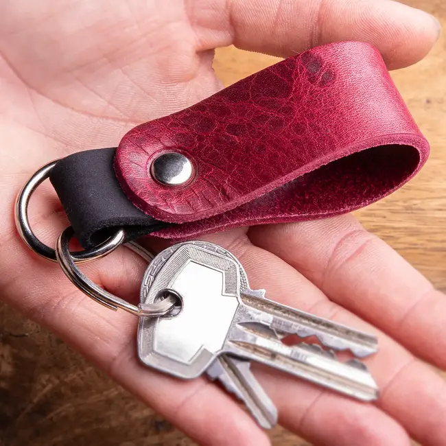keychain, simply made of genuine cowhide leather