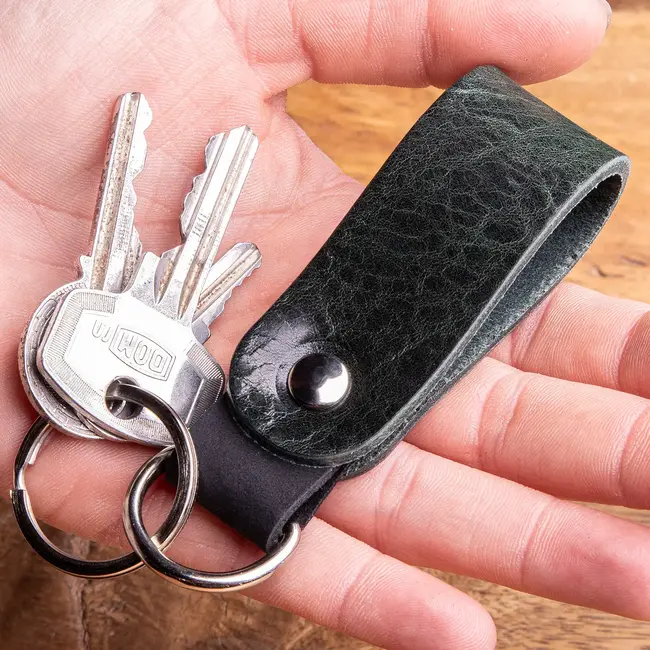 keychain, simply made of genuine cowhide leather