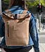 Rucksack Leder für Frauen – mit Rolltop