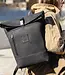 Rolltop backpack small in cowhide leather