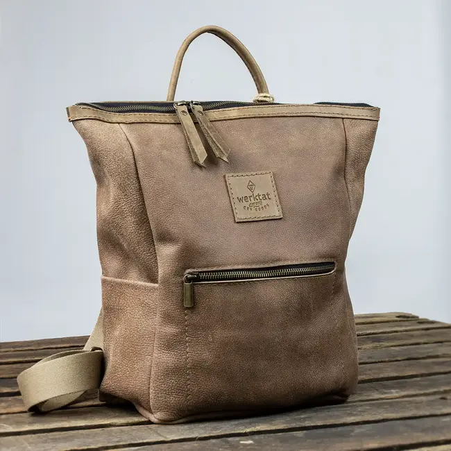 Leder Rucksack Damen in gelb, schwarz oder braun