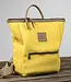 Leather backpack for women in yellow, black, or brown