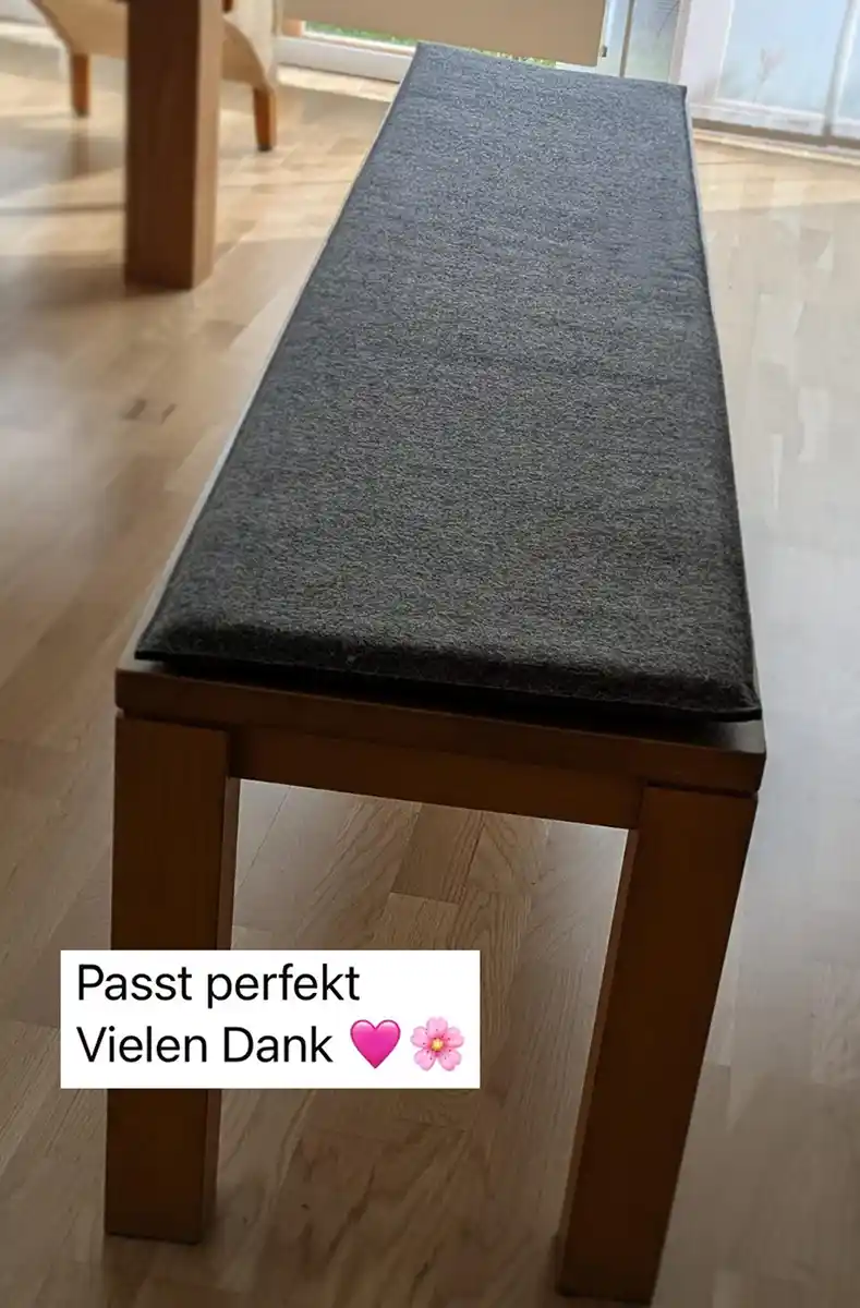 Bench cushion by Susanne, 188 x 38 cm, for a bench measuring 190 x 40 cm